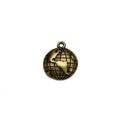 15MM Antique Silver Zinc Alloy Globe Charm Pendant for DIY Necklace Bracelet Jewelry Making