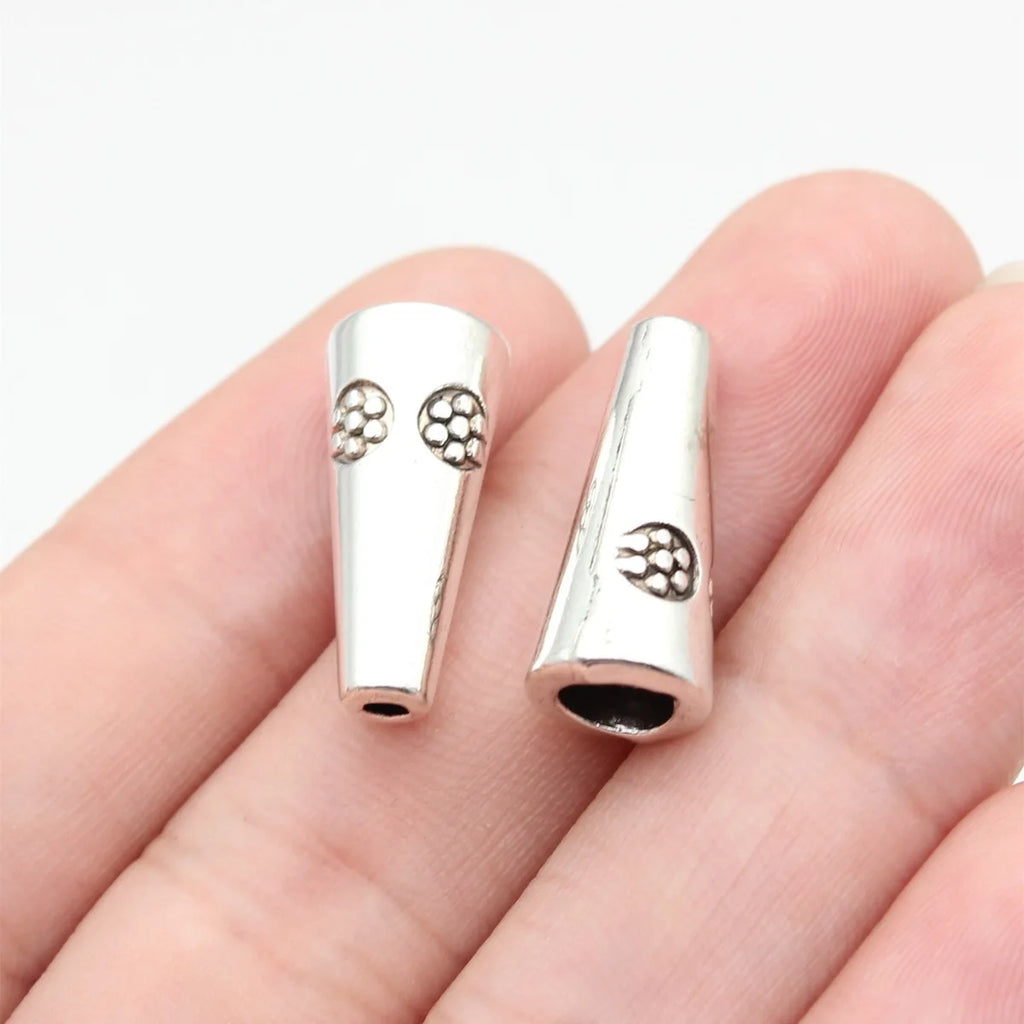 19.6x8.8x8.6mm 2.6g Multicolor Zinc Alloy Long Cone bead caps for tassel pendants and DIY jewelry findings