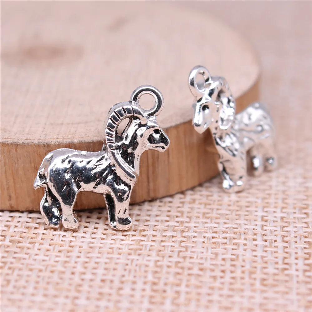 22x14mm 2.1g Antique Silver Zinc Alloy Sheep Charm Pendant for DIY Necklace Bracelet Jewelry Making