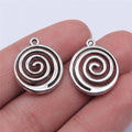 17x17mm 1.7g Antique Silver Zinc Alloy Swirl Charm Pendant for DIY Bracelet Necklace Jewelry Making