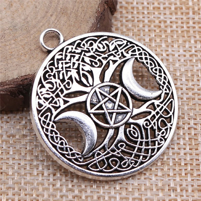 35x39mm 4.7g Multicolor Zinc Alloy Tree of Life Charm Pendant for DIY Necklace Jewelry Making