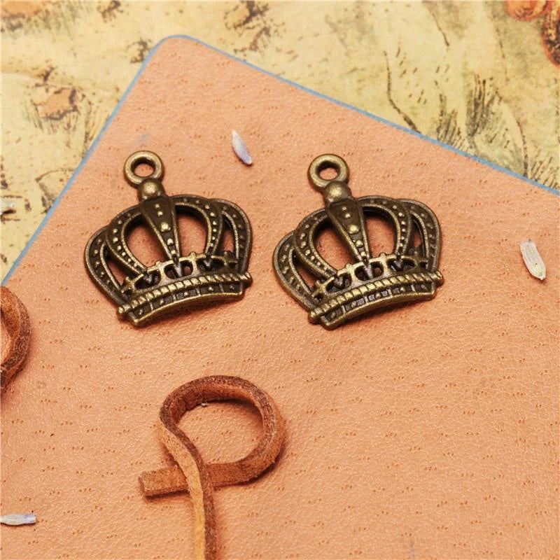 23x20MM Zinc Alloy Crown Charm Pendant for DIY Necklace Bracelet Jewelry Making