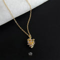 18K Gold Plated Copper Purple Grape Zircon Fruit Pendant Necklace Light Luxury Clavicle Chain