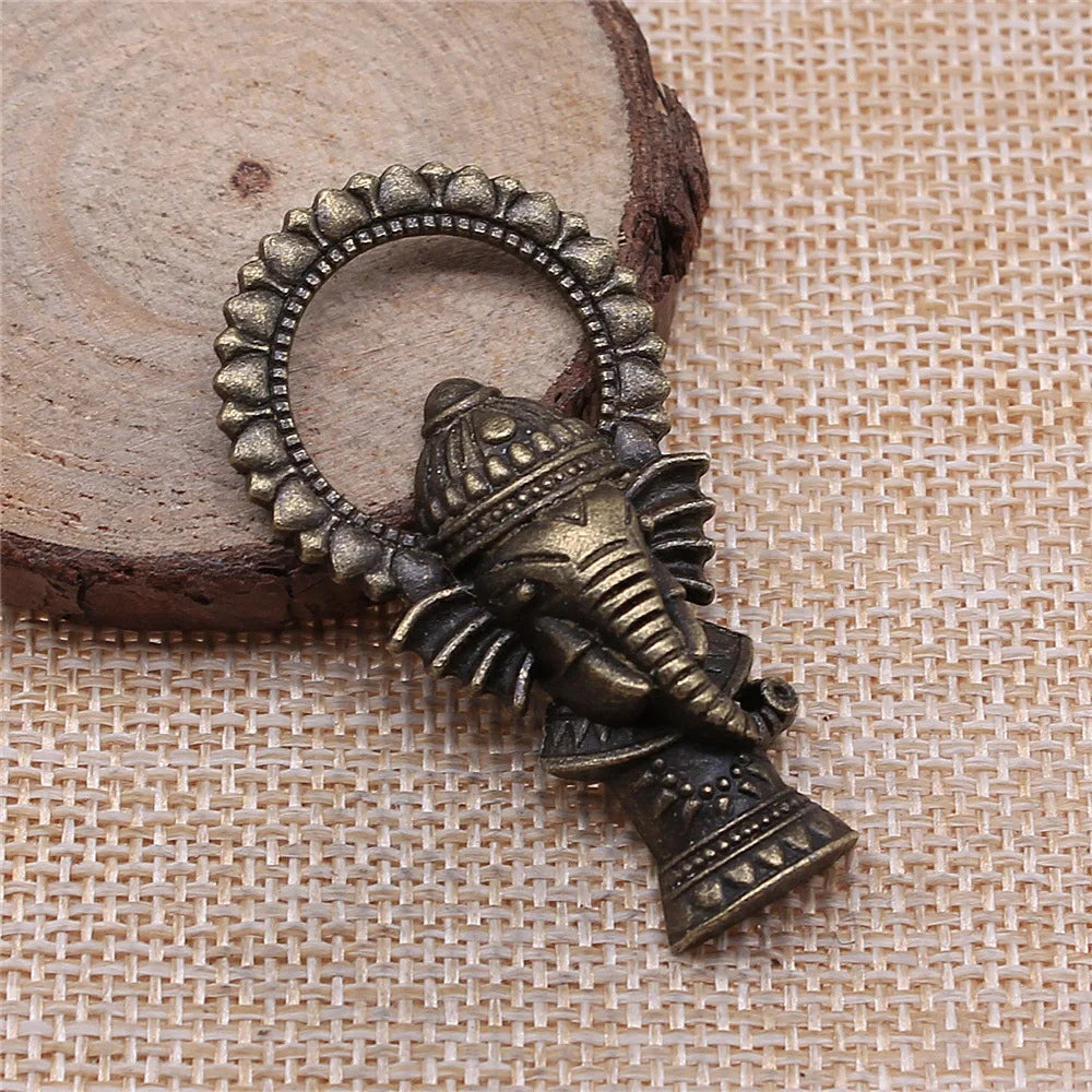 50x28mm 8g Multicolor Zinc Alloy Elephant Charm Pendant for Necklace Bracelet DIY Jewelry Making