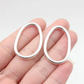 35x24mm 3.6g Multicolor Zinc Alloy Oval Ring Charm Pendant for Necklace Earrings DIY Jewelry