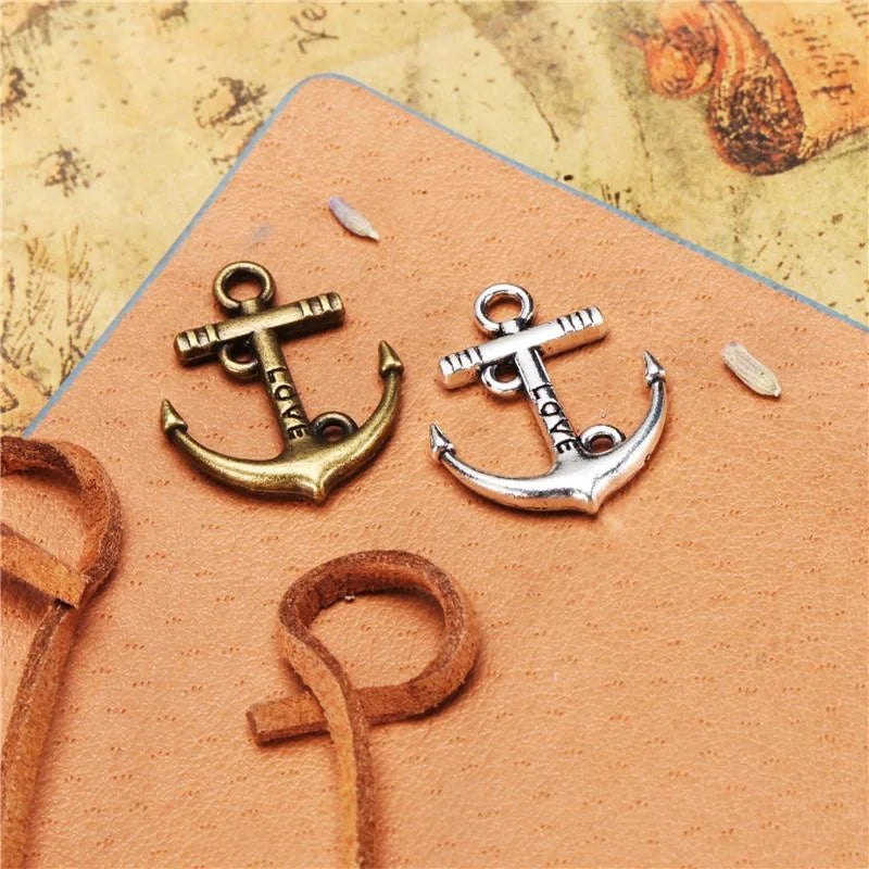 22x18MM Antique Silver Zinc Alloy Charm Pendant for DIY Necklace Bracelet Jewelry Making