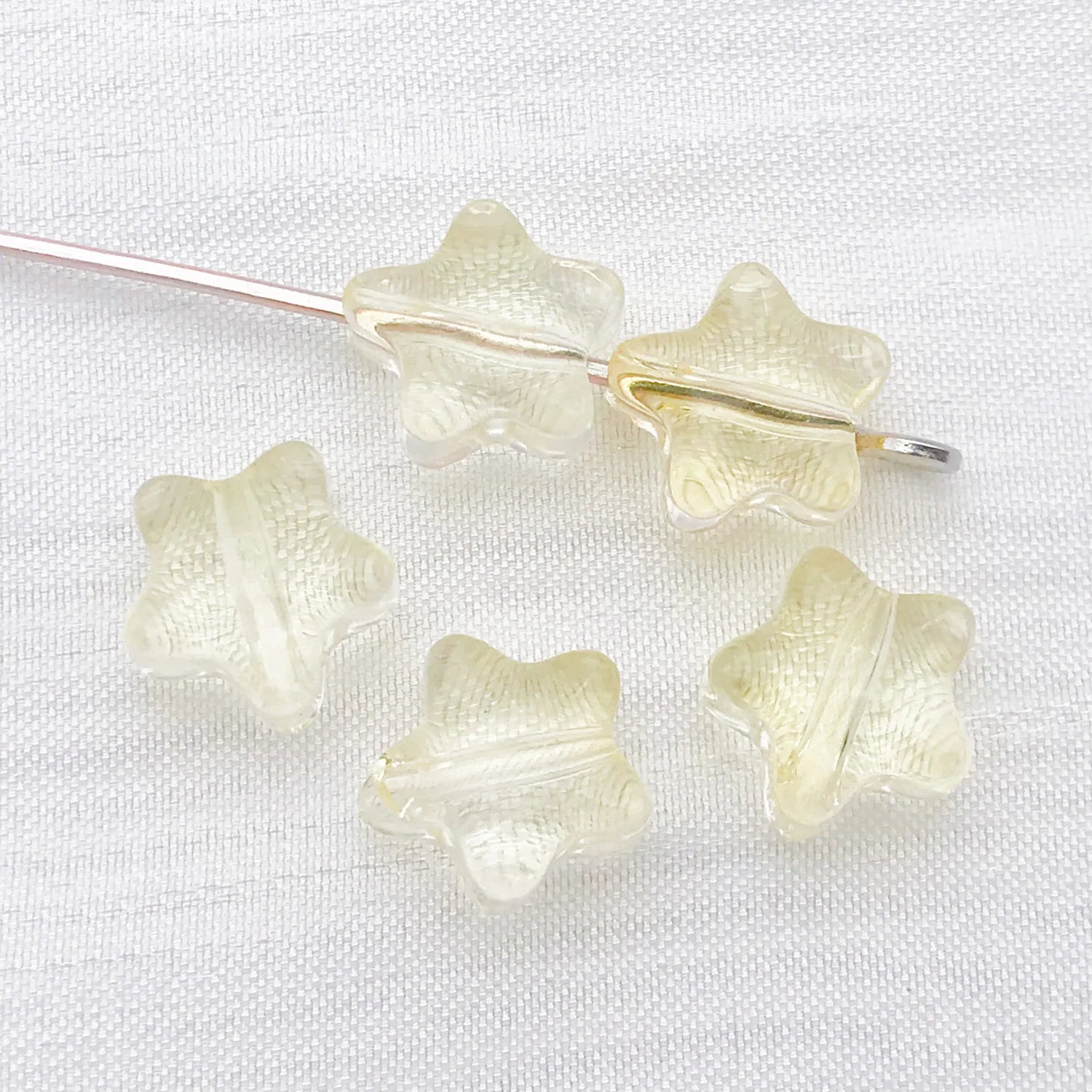 Gradient Glass Five Point Star Loose Spacer Beads for DIY Bracelet Pendant Jewelry