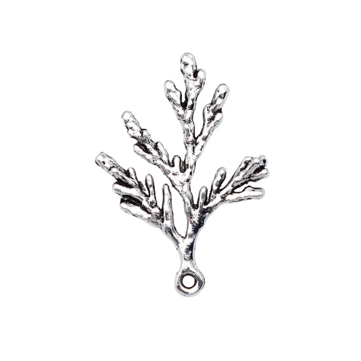 34x23mm 1.6g Multicolor Zinc Alloy Cypress Leaf Charm Pendant for DIY Necklace and Bracelet Making