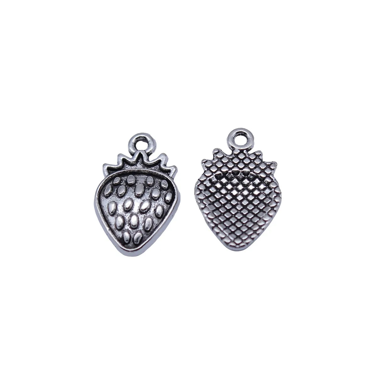 16x10mm 0.77g Antique Silver Zinc Alloy Strawberry Charm Pendant for Bracelet Necklace DIY Jewelry