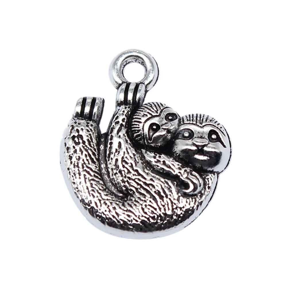 18x15mm 1.2g Multicolor Zinc Alloy Sloth Charm Pendant for DIY Necklace Bracelet Jewelry Making