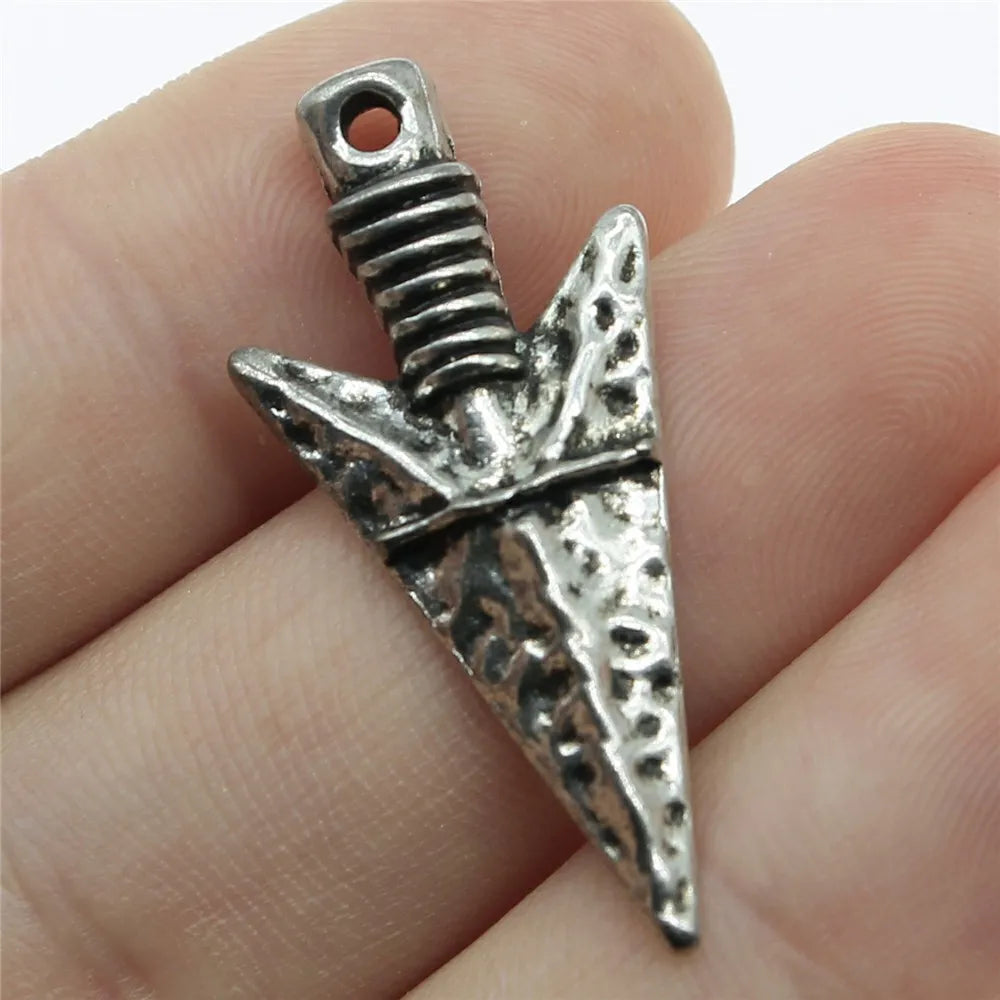 36x16mm 2.7g Multicolor Zinc Alloy Bow and Arrow Charm Pendant for DIY Archer Theme Jewelry Making