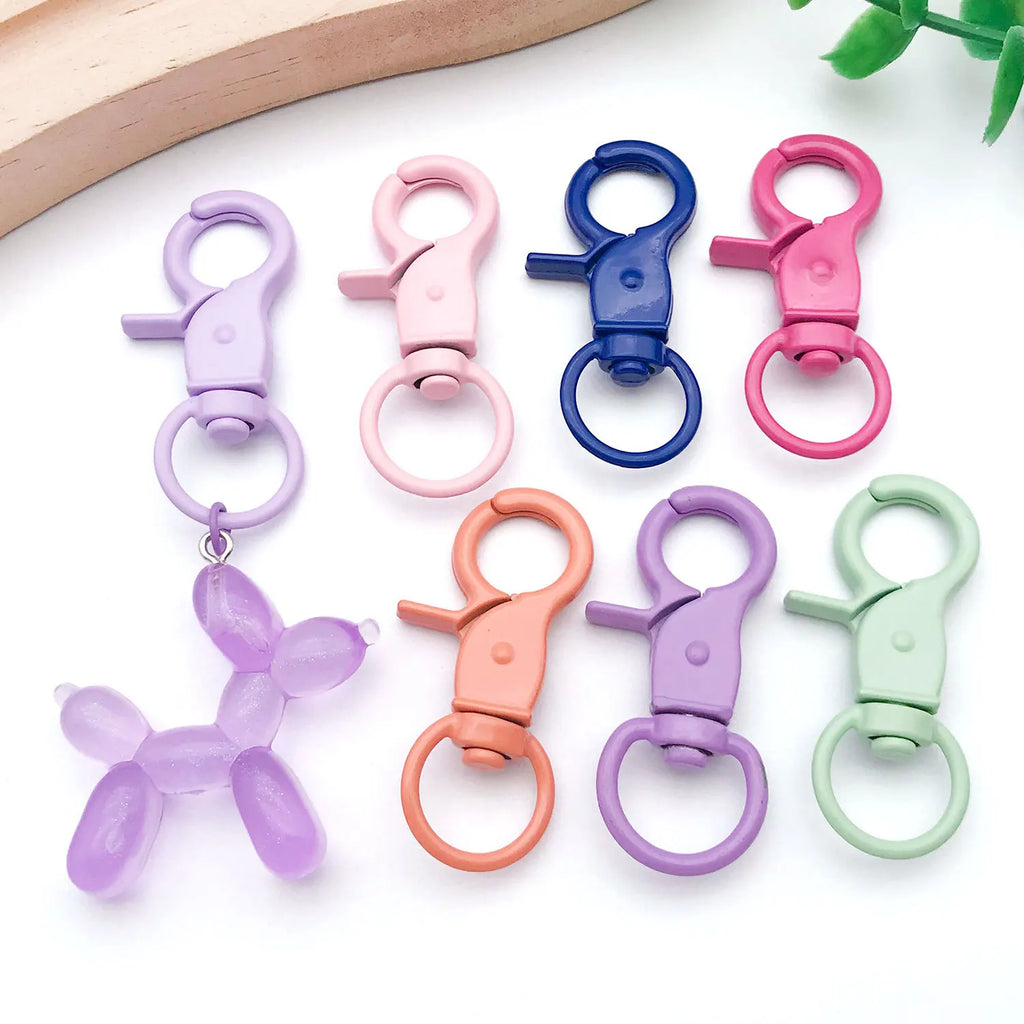 Color Painted Zinc Alloy Swivel Lobster Dog Clasp Jewelry Findings for Bag Charms Keychains