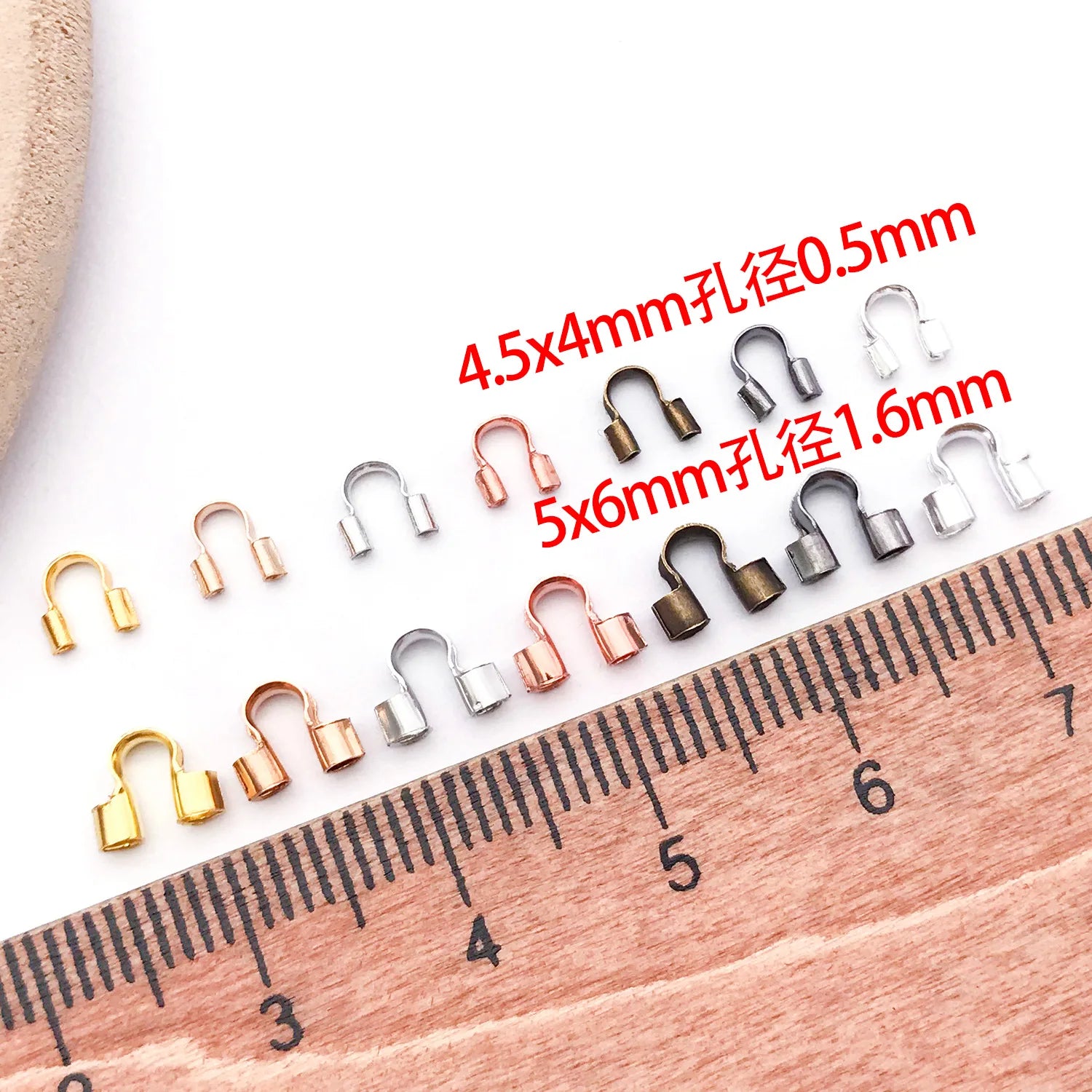 Copper U Shape Horseshoe Wire Guard Protector Connector for DIY Bracelet Necklace Finishing
