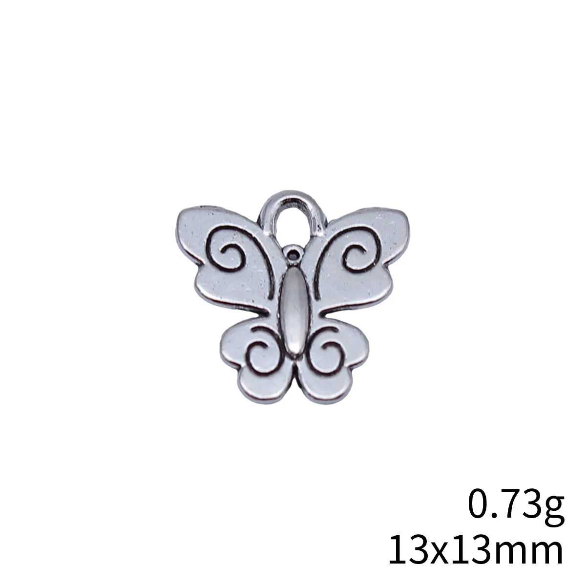 13x13mm 0.73g Multicolor Zinc Alloy Butterfly Charm Pendant for Earring Necklace Bracelet DIY