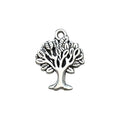 Antique Silver Zinc Alloy Hollow Tree of Life Bead for DIY Beaded Jewelry Making