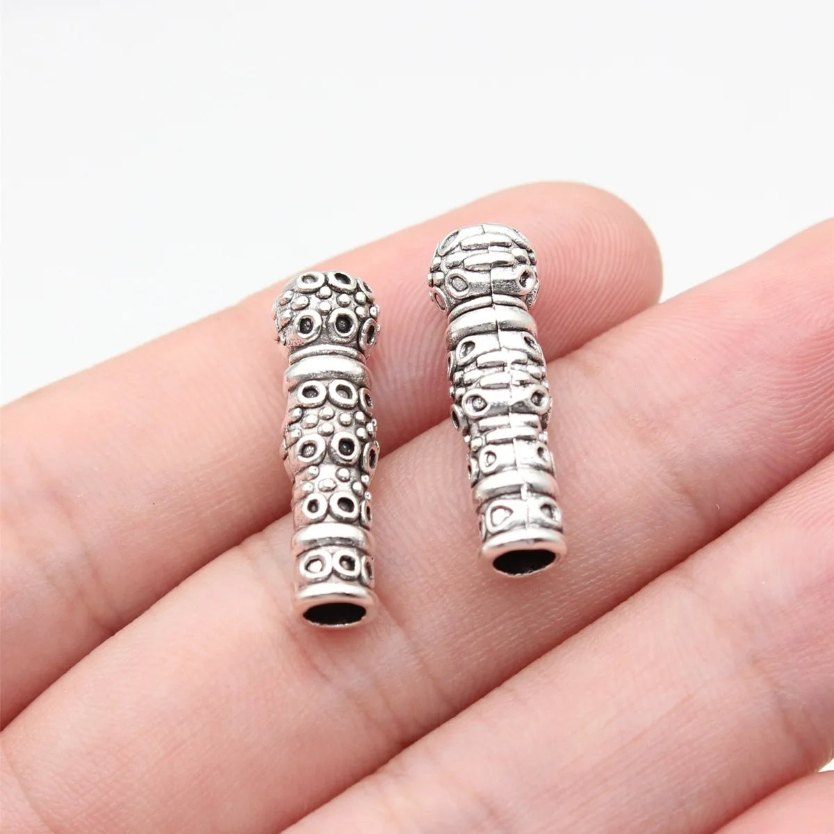 23x7.1mm 1.8g Multicolor Zinc Alloy Gourd Head Spacer Beads for Rosary Prayer Bead Jewelry Making
