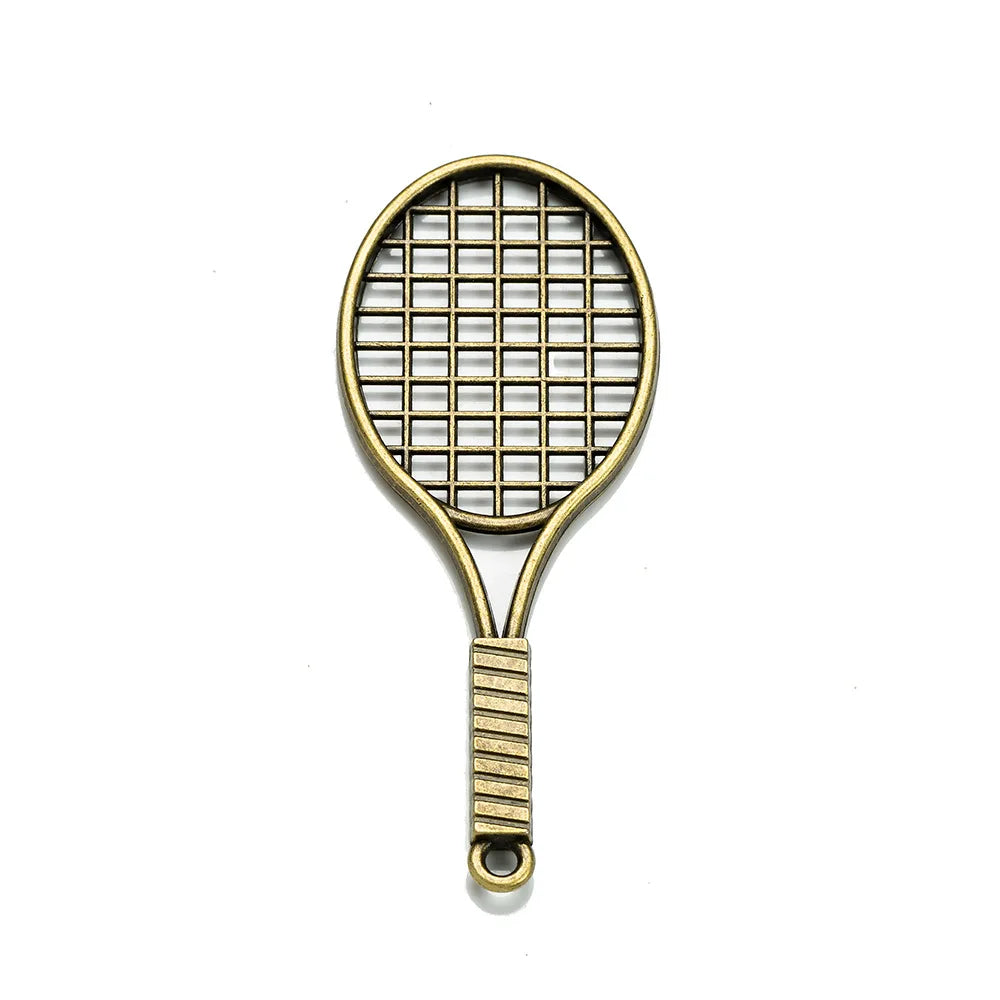 78x31MM Antique Silver Zinc Alloy Tennis Racket Charm Pendant for DIY Necklace Bracelet Jewelry Making