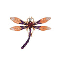 Elegant Enamel Dragonfly Brooch With Green Rhinestone, Alloy Lapel Pin Corsage Suit Accessory Gift