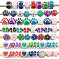 Enamel Zinc Alloy Heart Butterfly Large Hole Loose Beads for Bracelet Jewelry DIY