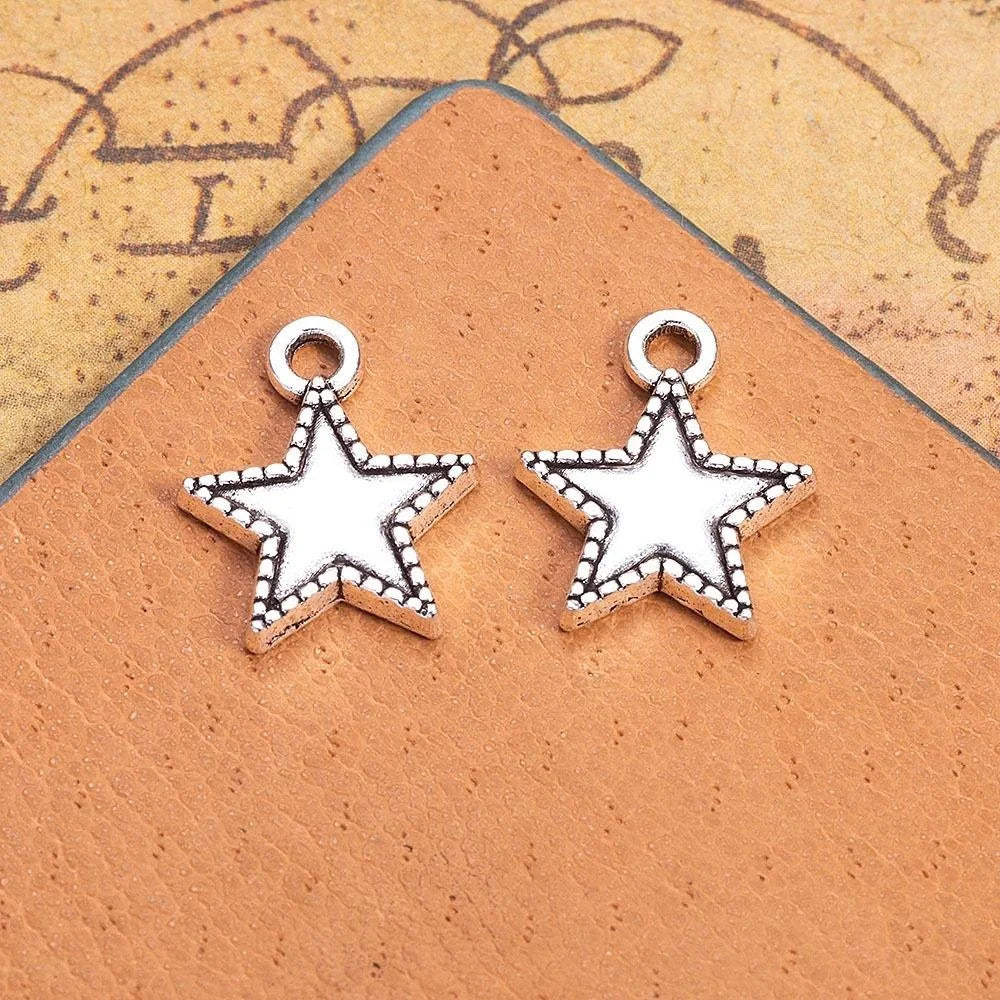 15x12MM Antique Silver Zinc Alloy Charm Pendant for DIY Necklace Bracelet Jewelry Making
