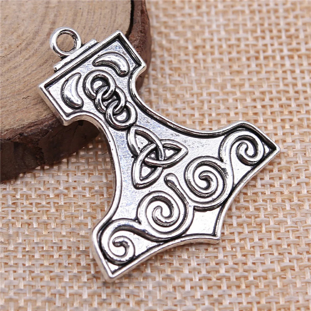 40x34mm 5.1g Antique Silver Zinc Alloy Boat Celtic Symbol Celtic Knot Charm Pendant for DIY Jewelry Making