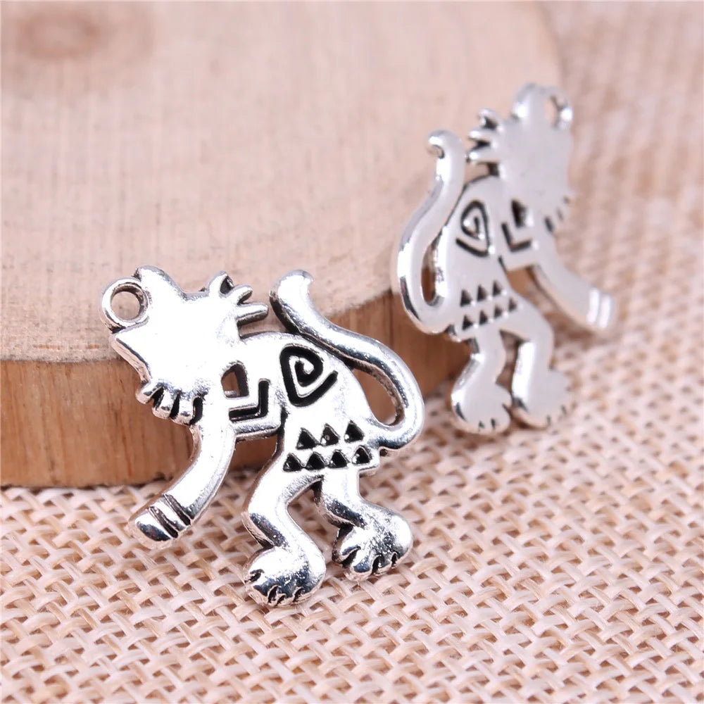 24x19mm 1.8g Antique Silver Zinc Alloy Demon Charm Pendant for DIY Necklace Bracelet Making