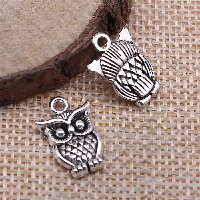 16x12mm 1.3g Multicolor Zinc Alloy Owl Cat Charm Pendant for DIY Necklace Bracelet Jewelry Making