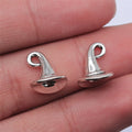 10x10mm 1.2g Antique Silver Zinc Alloy Wizard Hat Charm Pendant for DIY Necklace Bracelet Making