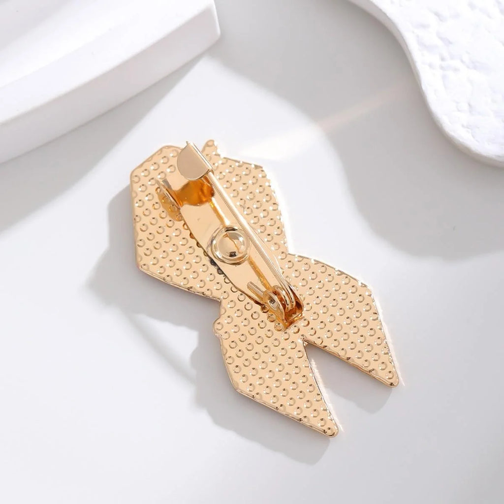 Elegant Alloy Enamel Wheat Ear Ribbon Brooch With Flag Colors, Russian Style Lapel Pin Suit Accessory Gift