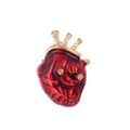 Creative Anatomical Heart Enamel Alloy Brooch, Vintage Medical Organ Lapel Pin Suit Accessory Gift