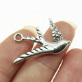 26x25mm 1.9g Multicolor Zinc Alloy Swallow Bird Charm Pendant for DIY Bracelet Necklace Making