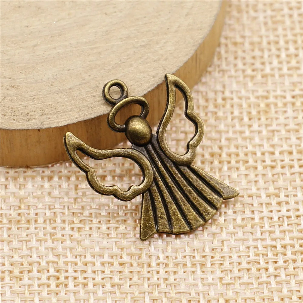25x21mm 1.8g Multicolor Zinc Alloy Angel Figure Charm Pendant for DIY Necklace Bracelet Making