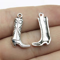 23x13mm 0.9g Antique Silver Zinc Alloy Boot Charm Pendant for DIY Jewelry Making