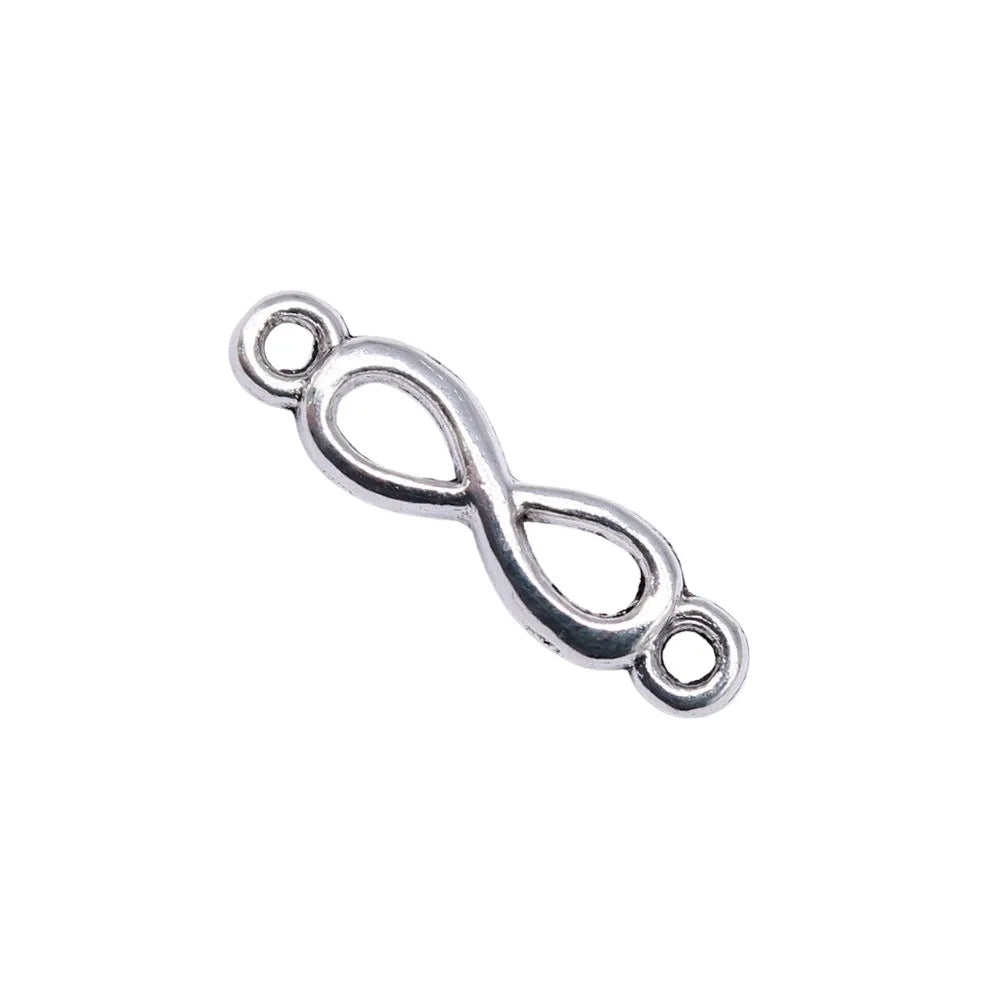21x5mm 0.6g Multicolor Zinc Alloy Infinity Symbol Connector Charm Pendant for DIY Bracelet Jewelry Making