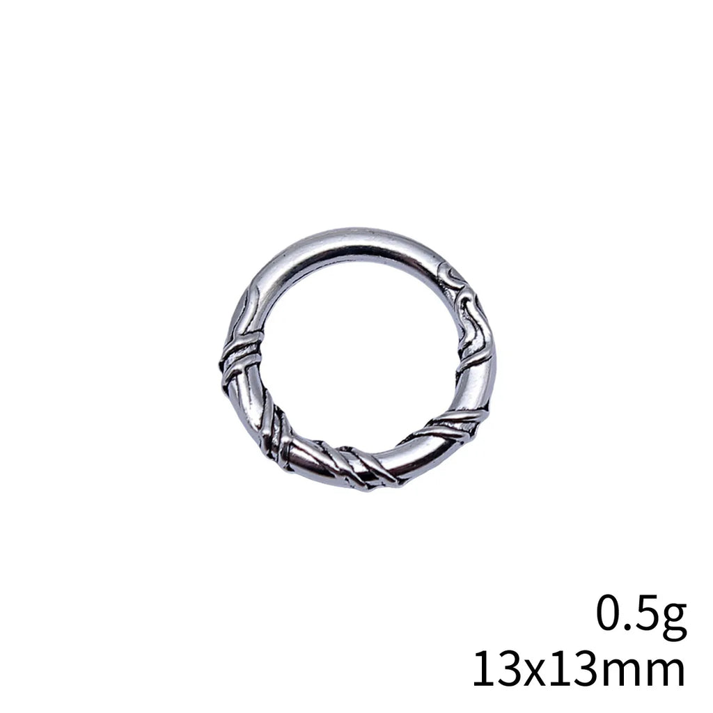 13x13mm 0.5g Multicolor Zinc Alloy Round Ring Charm Pendant for Bracelet Necklace DIY Jewelry Making