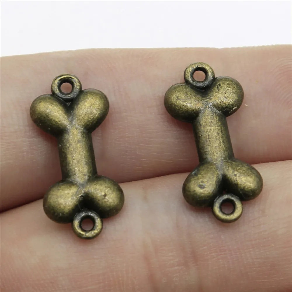22x10mm 1.7g Zinc Alloy Bone Connector Charm for DIY Necklace Bracelet Jewelry Making