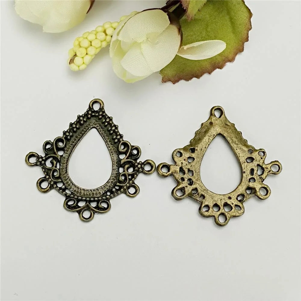 36x37MM Zinc Alloy Teardrop Charm Pendant for DIY Necklace Bracelet Jewelry Making