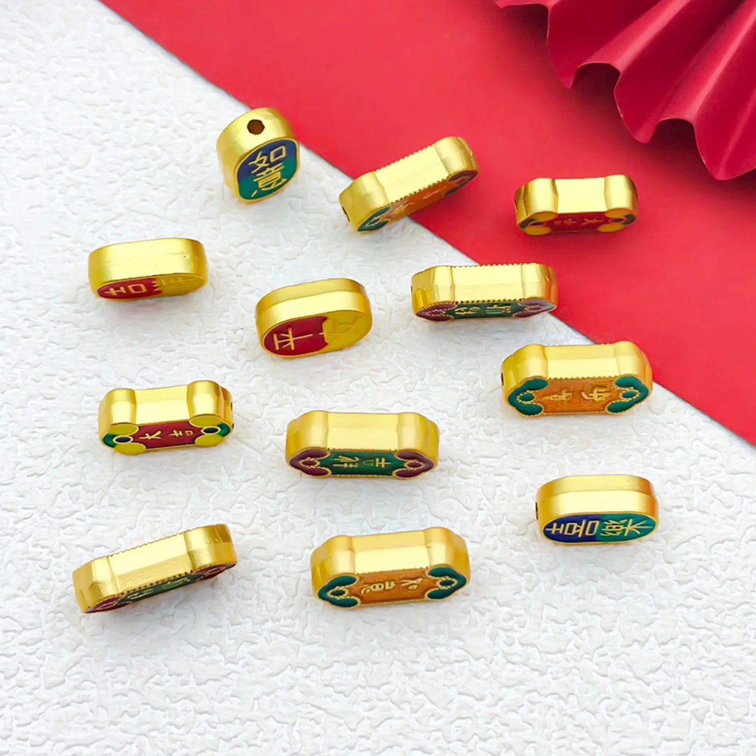 Zinc Alloy Auspicious Word spacer beads for DIY bracelet necklace jewelry making