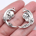 29x19mm 2.2g Antique silver zinc alloy Moon Skull charm pendant for DIY necklace bracelet making