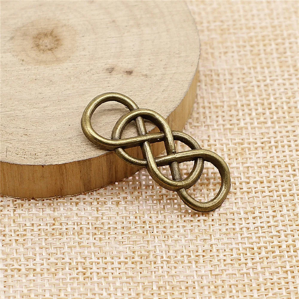33x12mm 1.9g Multicolor Zinc Alloy Double Infinity Symbol Connector Charm for DIY Bracelet Making