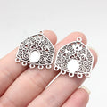 29x25mm 2.9g Multicolor Zinc Alloy Earring Connector Charm for DIY Handmade Dangle Earring Making