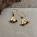 Maillard Vintage Copper Natural Tiger Eye Fan Tassel Drop Earrings For Women