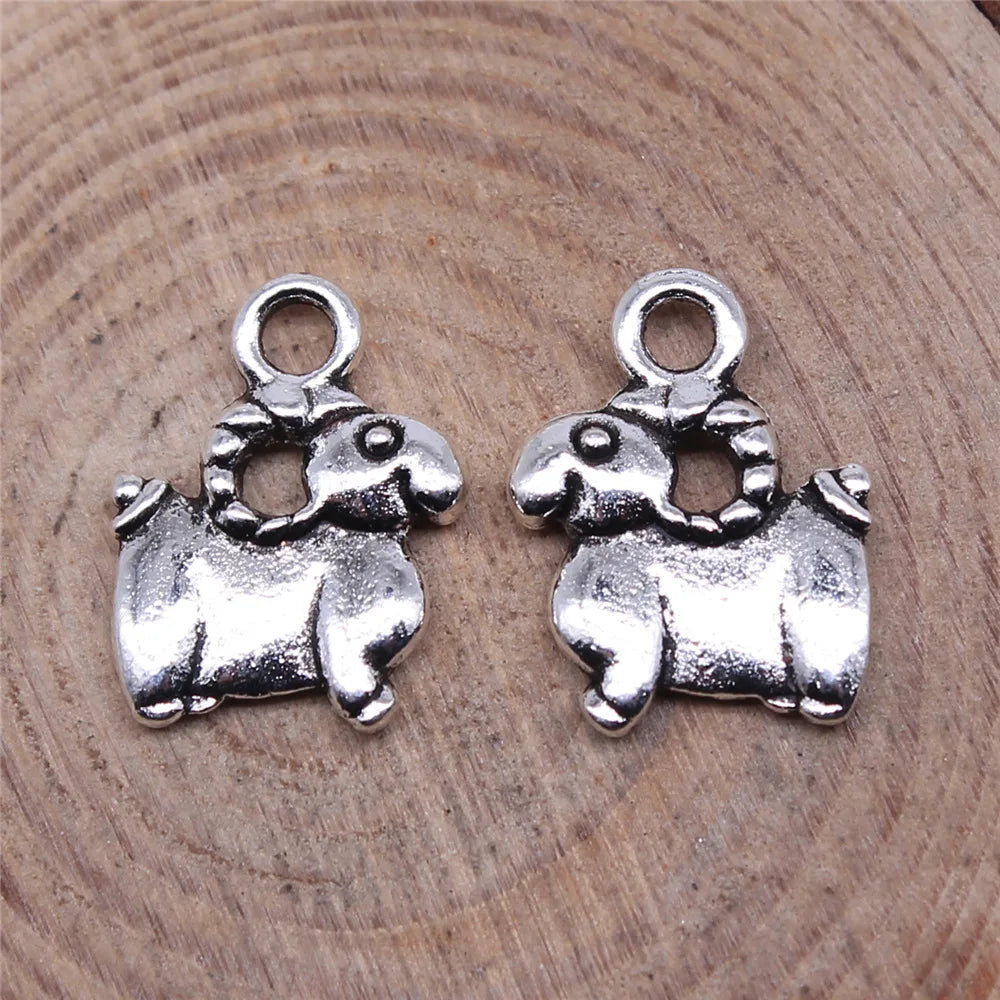 11x14mm 1.25g Antique Silver Zinc Alloy Sheep Charm Pendant for DIY Necklace Bracelet Jewelry Making