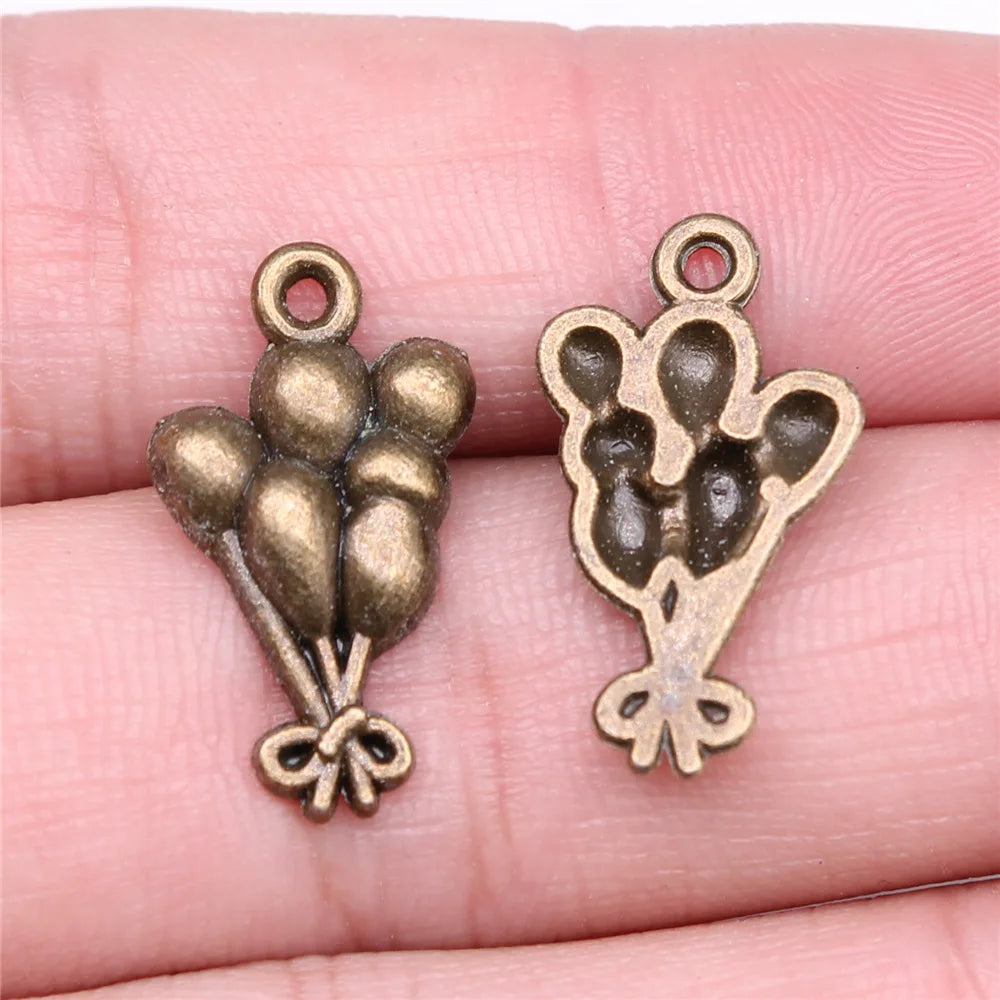 23x13mm 1.1g Multicolor Zinc Alloy Balloon Charm Pendant for DIY Bracelet Necklace Jewelry Making