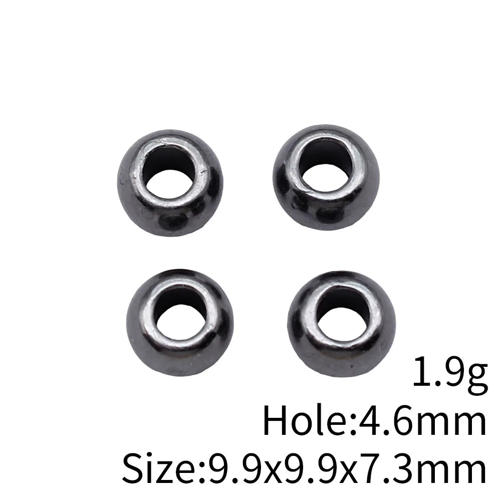 9.9x9.9x7.3mm 1.9g Multicolor Zinc Alloy Smooth Round Spacer Beads for DIY Necklace Bracelet Making