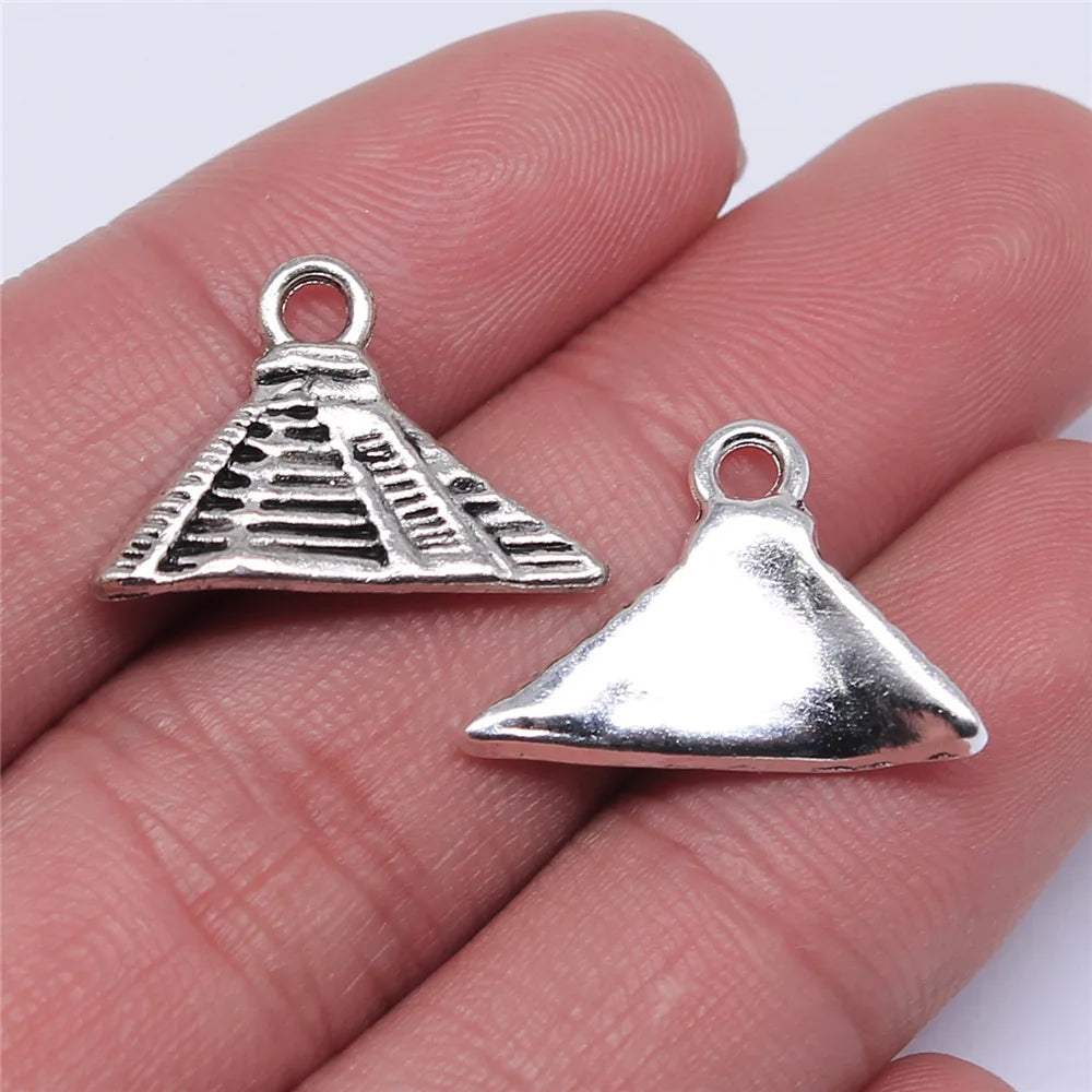 21x15mm 1.5g Multicolor Zinc Alloy Tower Charm Pendant for DIY Necklace Bracelet Making