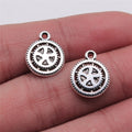 12x15mm 1.1g Antique Silver Zinc Alloy Gear Charm Pendant for DIY Necklace Bracelet Jewelry Making