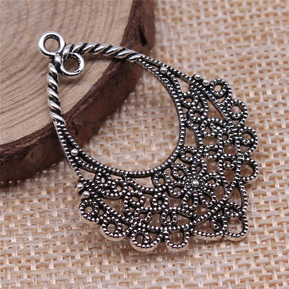 43x31mm 3.7g Multi Color Zinc Alloy Geometric Earring Connector Charms for DIY Jewelry Making