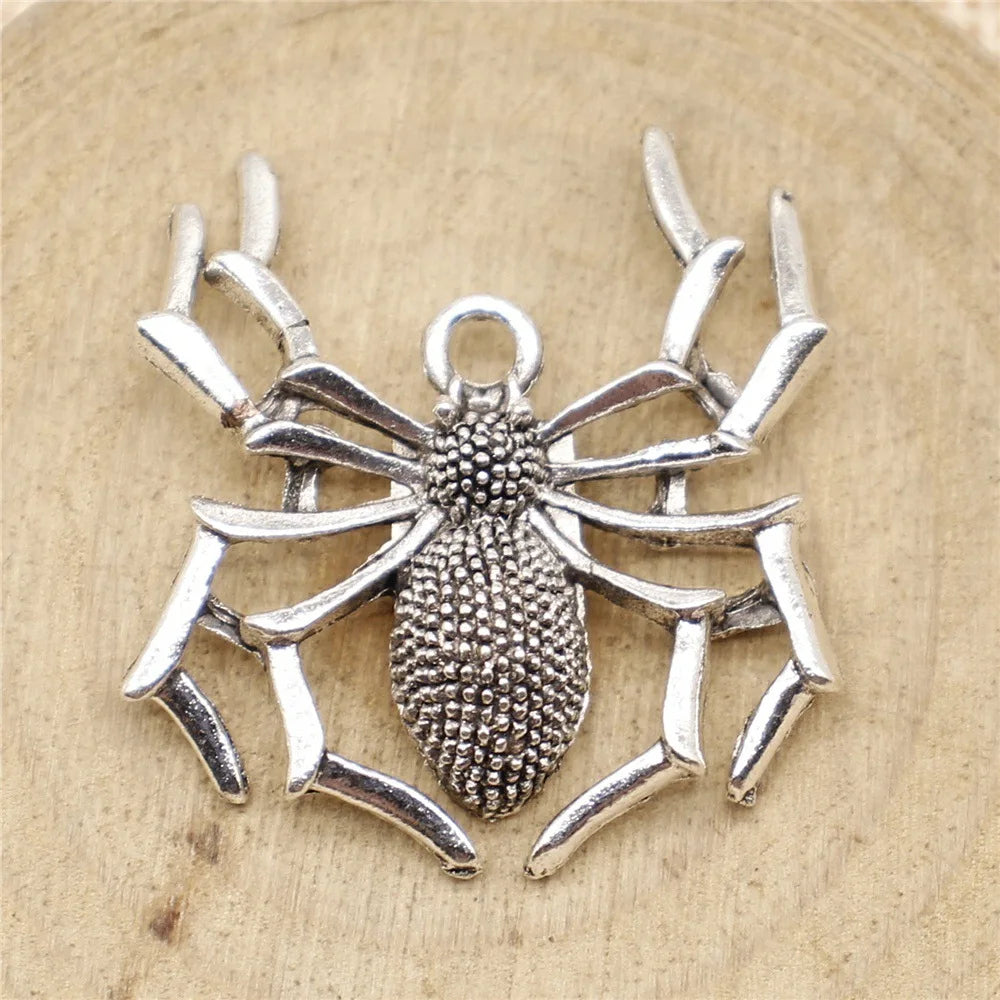 35x32mm 5.1g Multicolor Zinc Alloy Spider charm pendant for necklace bracelet DIY jewelry making