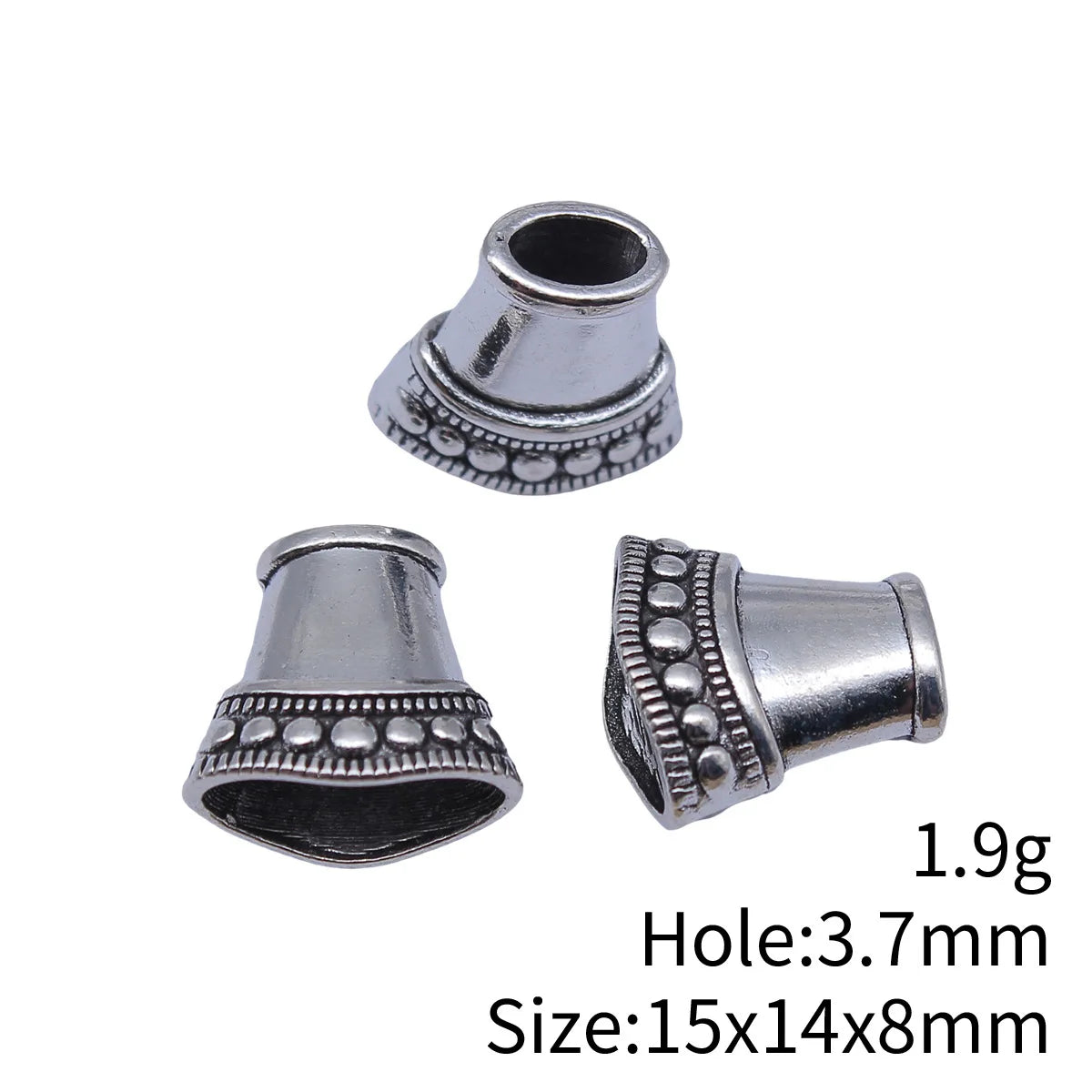 15x14x8mm 1.9g Antique Silver Zinc Alloy Tassel Cap End Bead Cone for Earrings Necklace DIY Jewelry Making